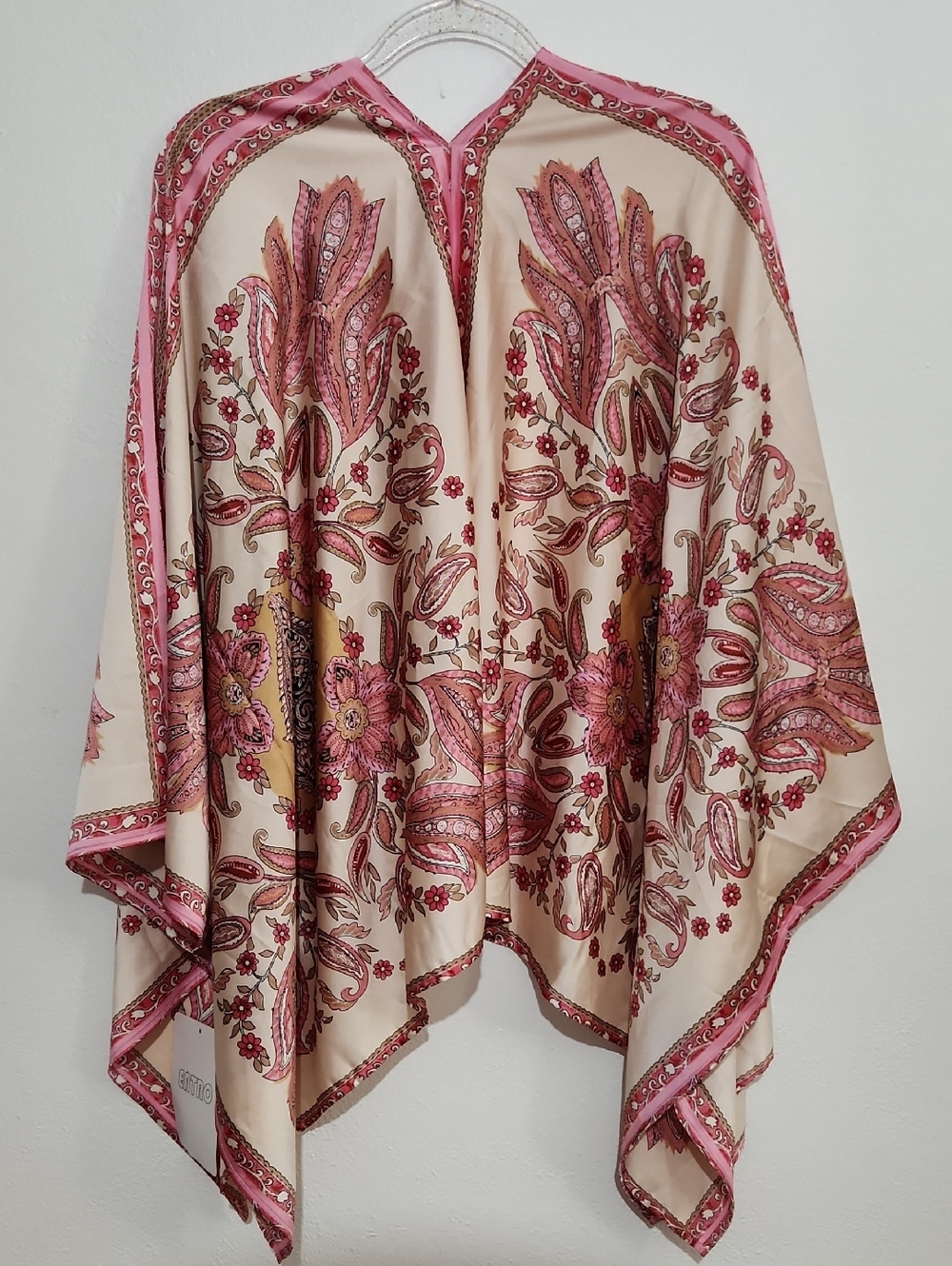 NWOT Magnolia boho Whimsical Fairy Paisley Silky Festival Beach Kimono - Picture 4 of 9